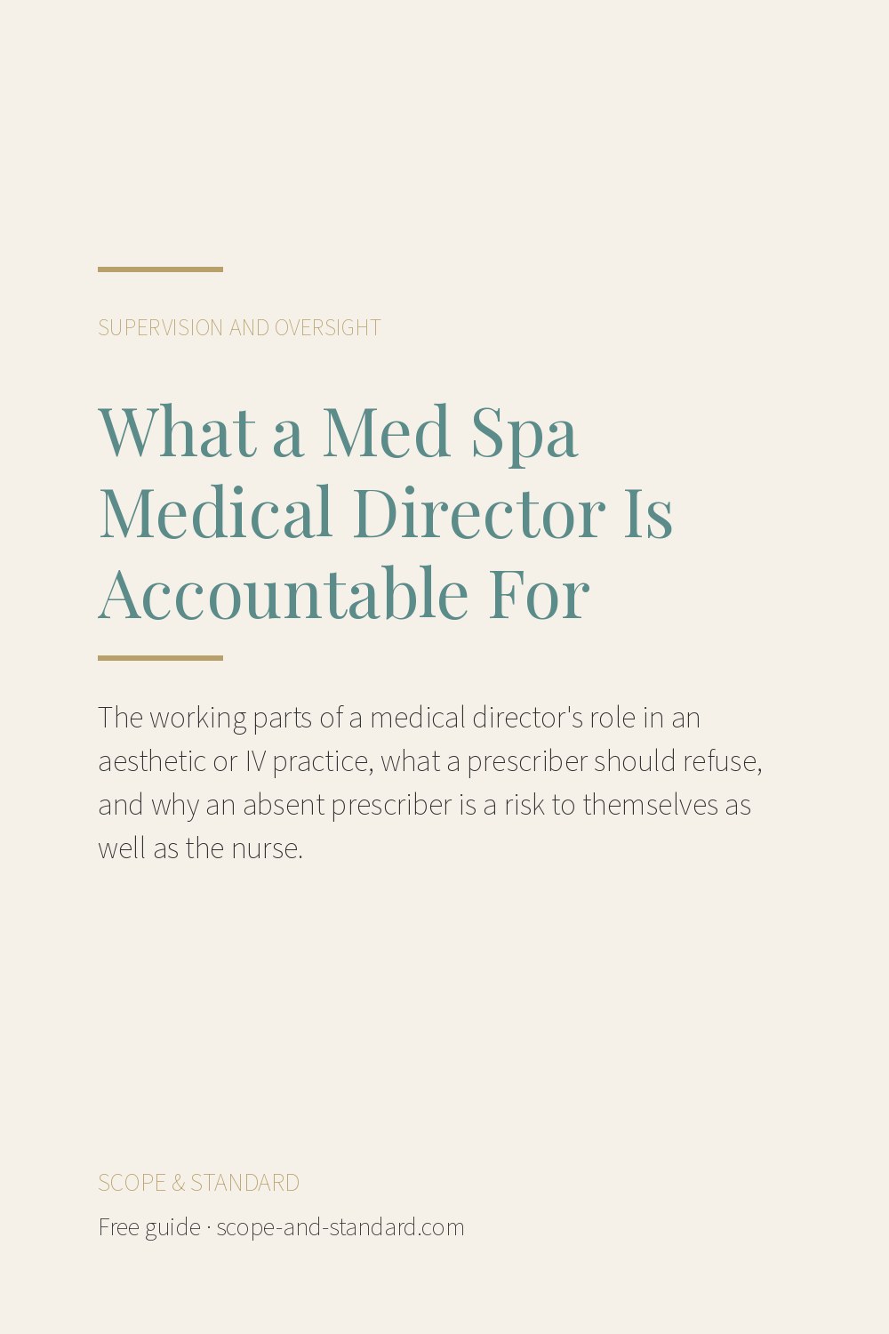 What a Med Spa Medical Director Is Accountable For