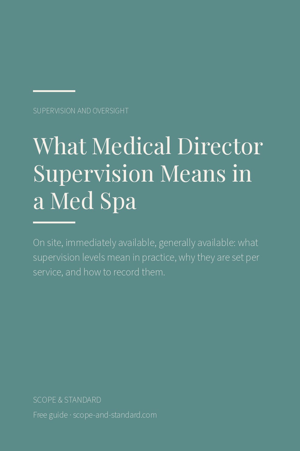 What Medical Director Supervision Means in a Med Spa
