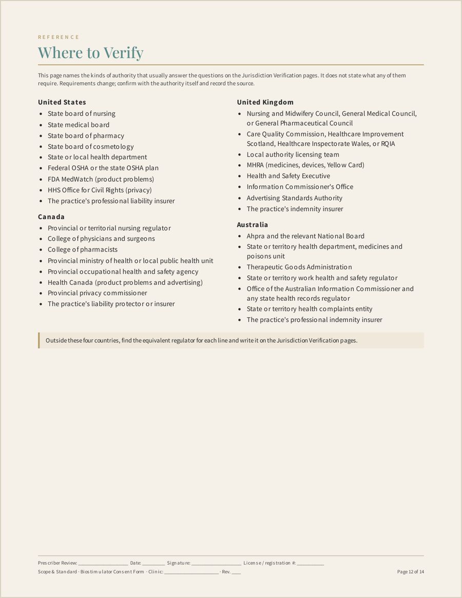 Biostimulator Consent Form, Page 12 of 14