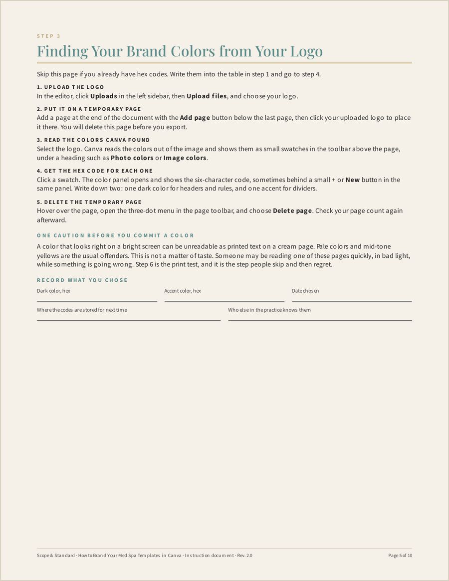 Canva Branding Guide, Page 5 of 10