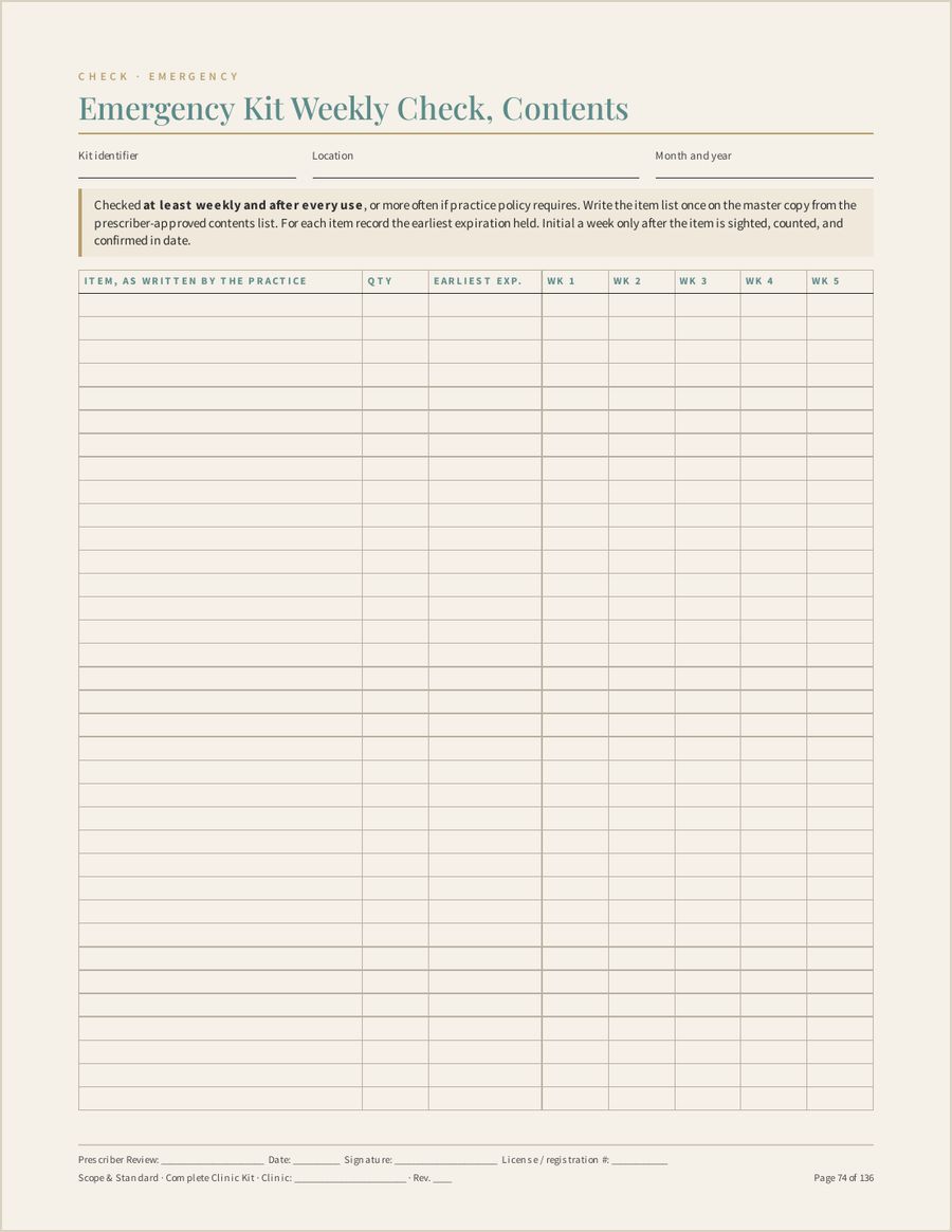 Complete Clinic Kit, Page 74 of 136