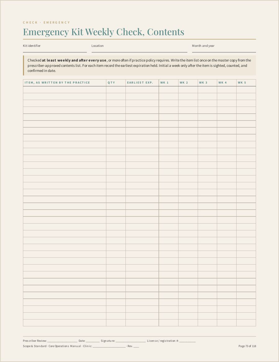 Core Operations Manual, Page 73 of 118