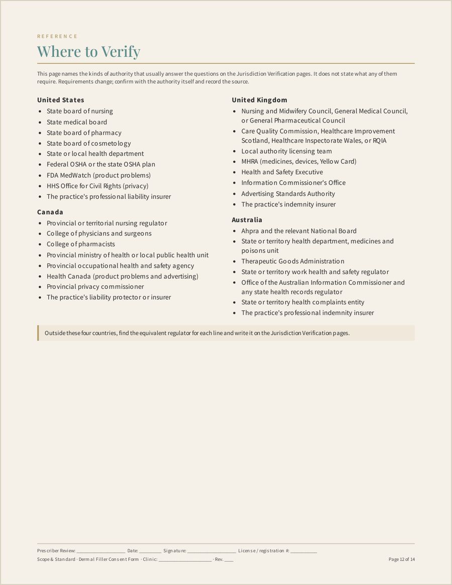 Dermal Filler Consent Form, Page 12 of 14