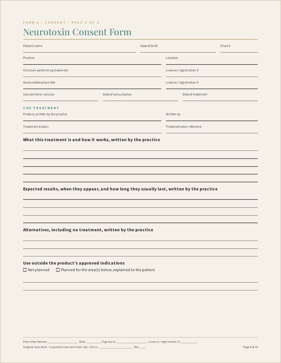Injectable Consent Form Set, Page 8 of 23