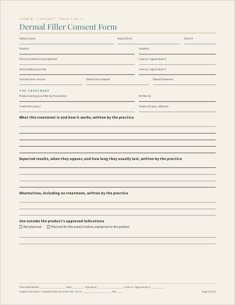 Injectable Consent Form Set, Page 11 of 23