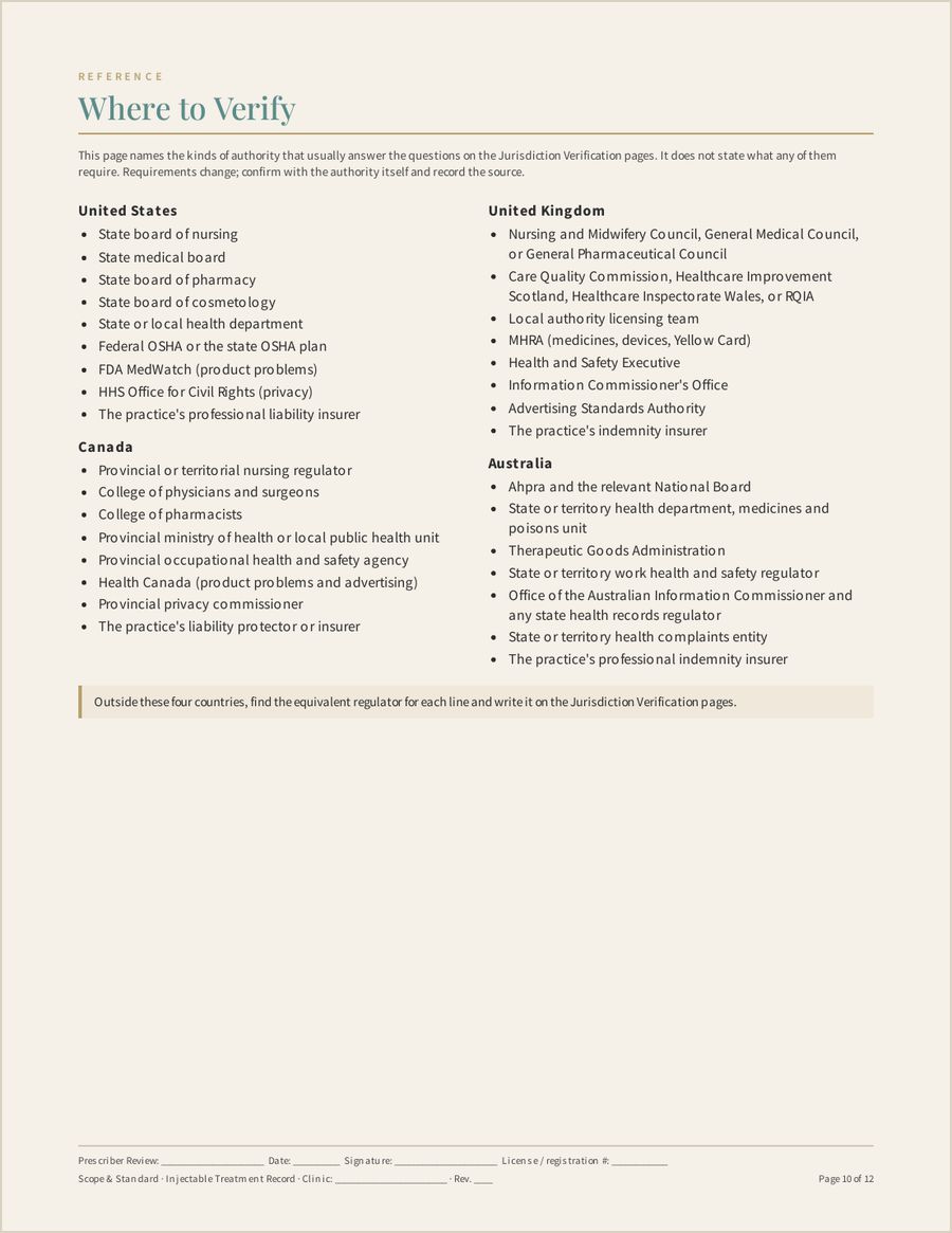 Injectable Treatment Record, Page 10 of 12