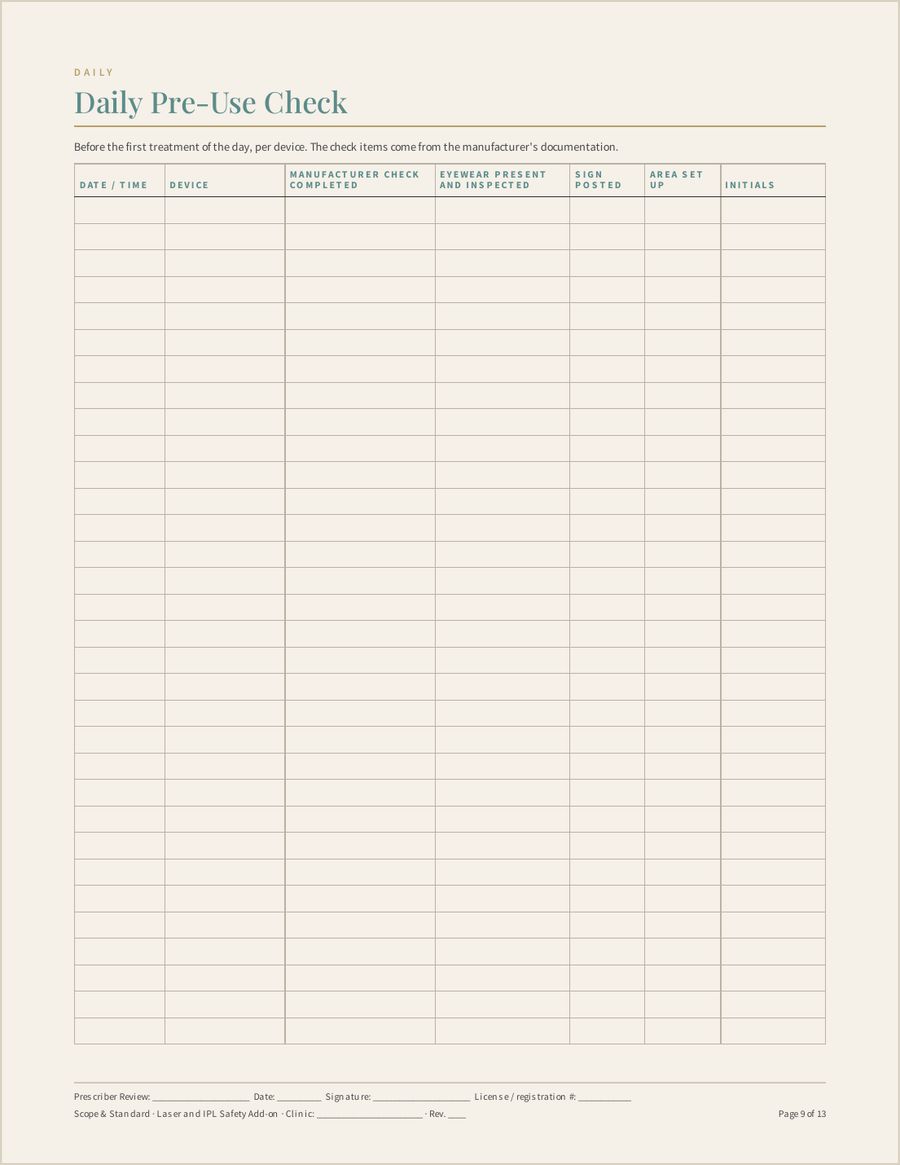 Laser and IPL Safety Add-on, Page 9 of 13