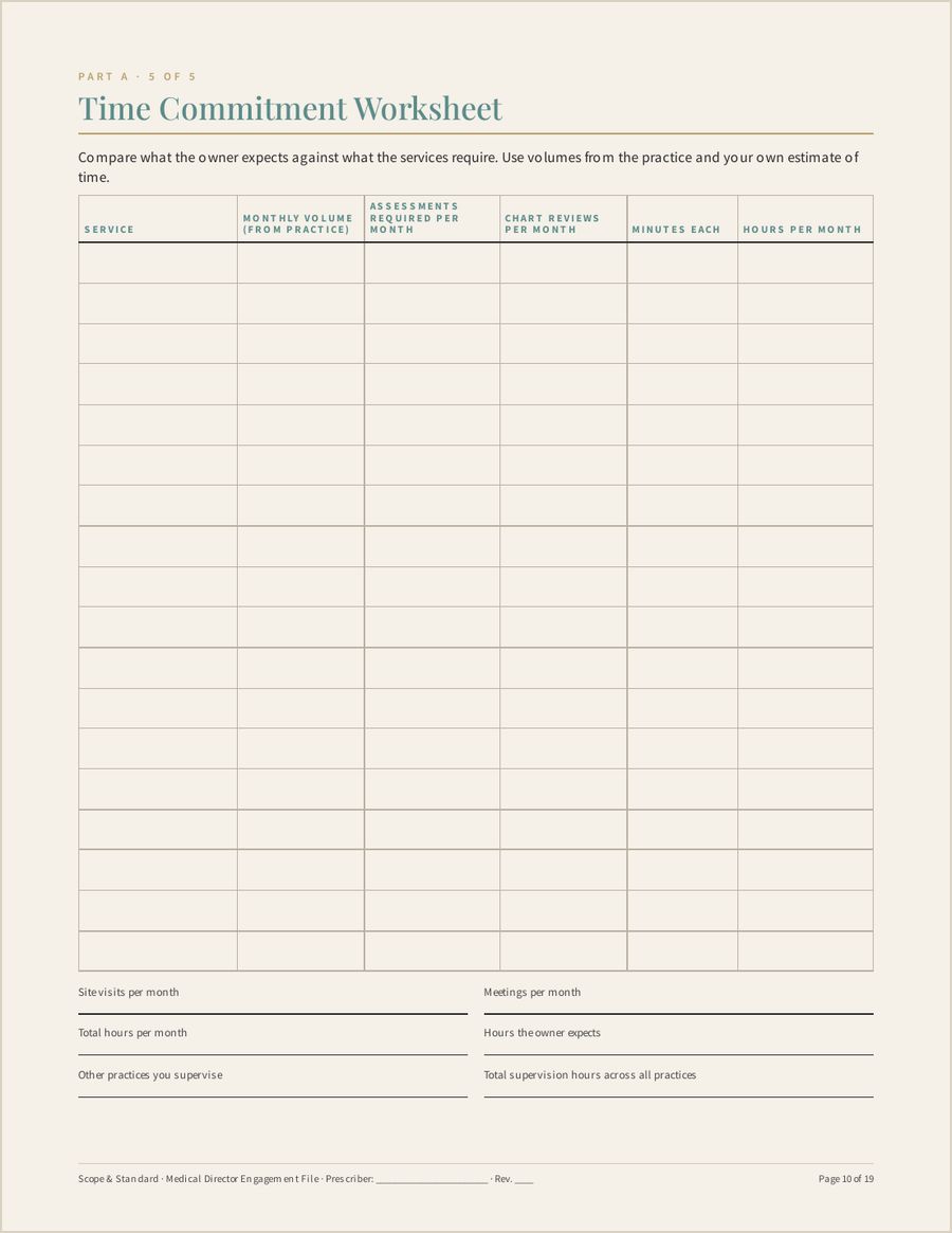Medical Director Engagement File, Page 10 of 19