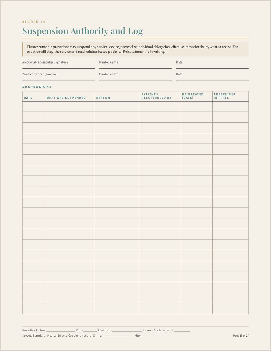 Medical Director Oversight Module, Page 15 of 27