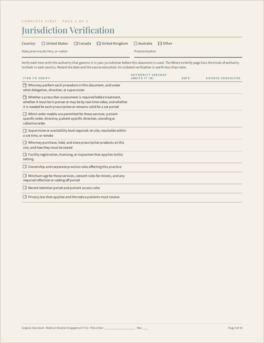 Medical Director Agreement Records, Medical Director Engagement File, page 3 of 19
