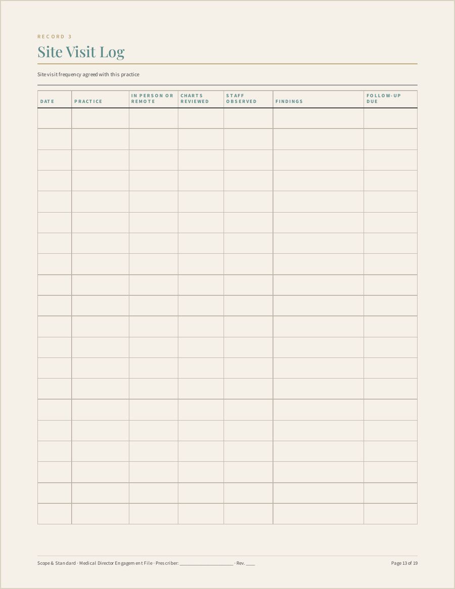 Medical Director Agreement Records, Medical Director Engagement File, page 13 of 19