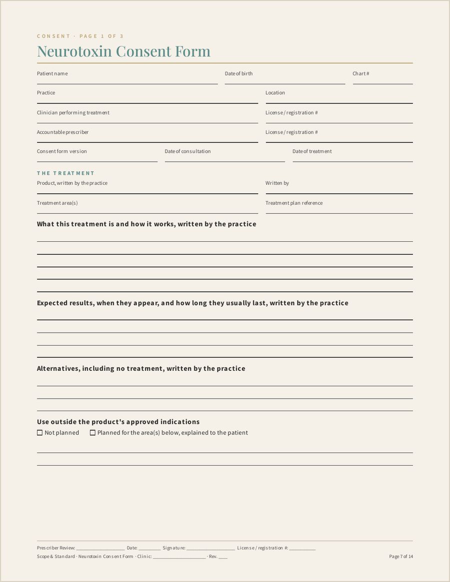 Neurotoxin Consent Form, Page 7 of 14