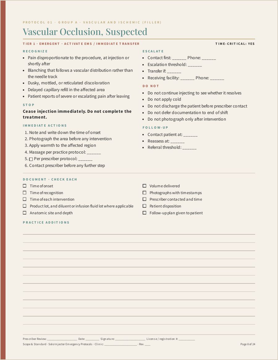 Solo Injector Emergency Protocols, Page 8 of 24