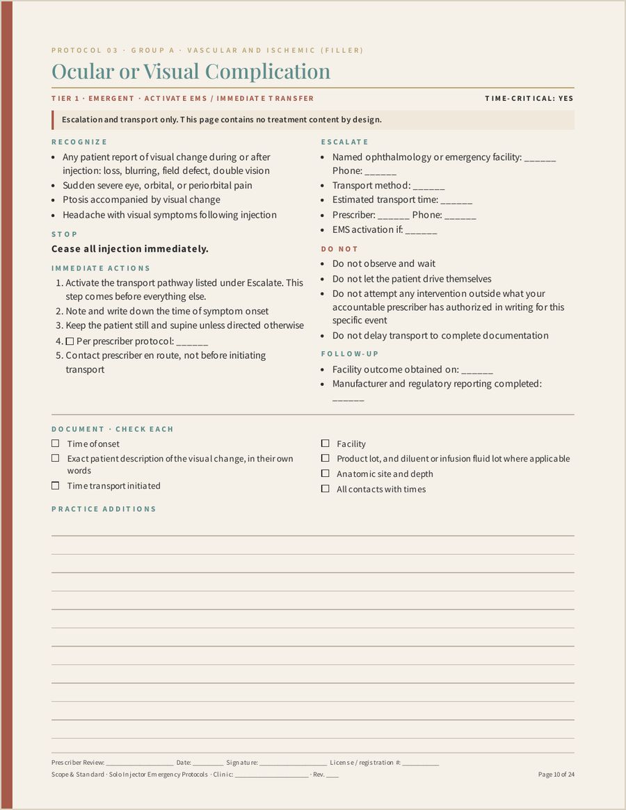 Solo Injector Emergency Protocols, Page 10 of 24