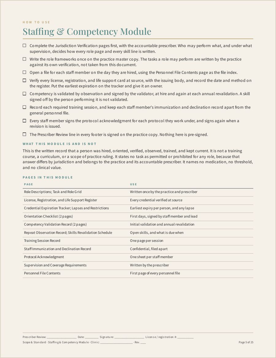 Staffing and Competency Module, Page 5 of 25