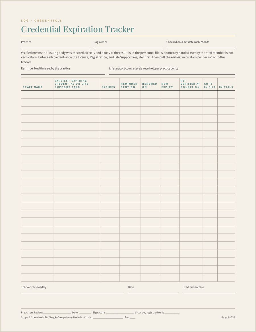 Staffing and Competency Module, Page 9 of 25