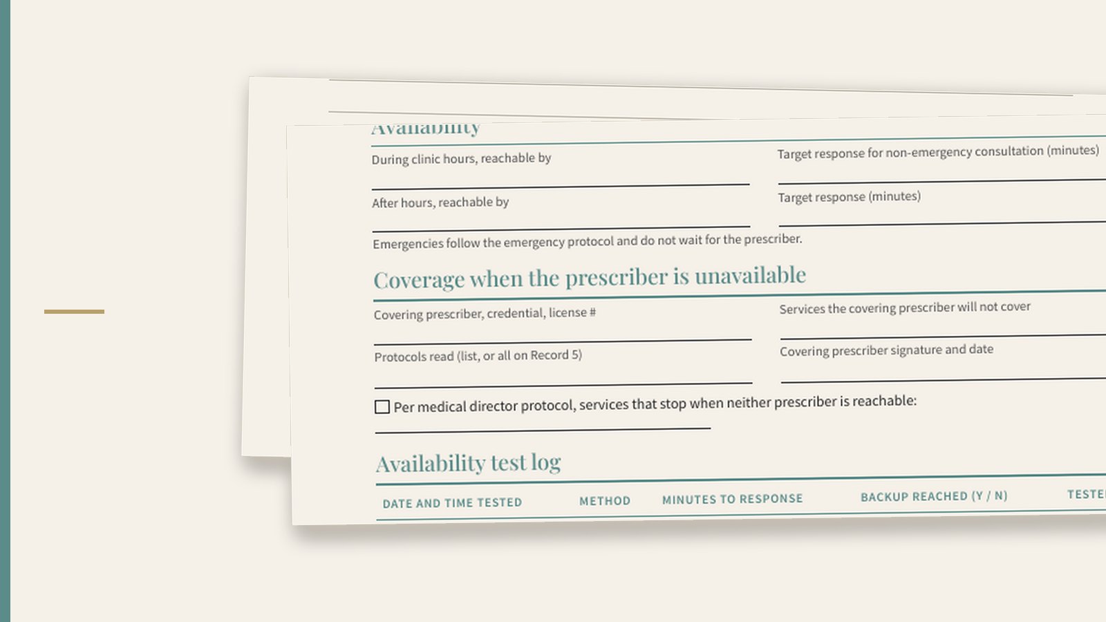 Pages from a Scope & Standard supervision and oversight document, shown as an example of the page structure this guide describes.